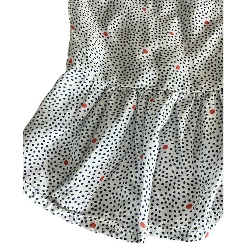 Lucky Brand Blue & Red Polka Dot on White Lace Trim Cotton Tank Top Size Large - Picture 8 of 16